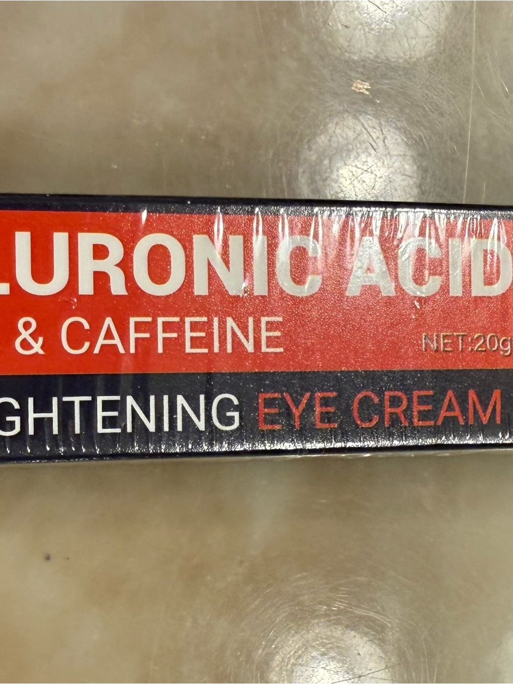Hyaluronic Acid & Caffeine Brightening Eye Cream - Red/Black